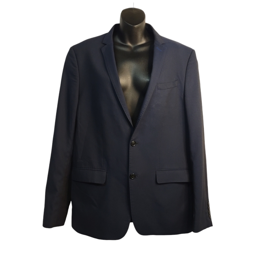 Zara Man Basic Blue Blazer Jacket Two Buttons Siz… - image 1